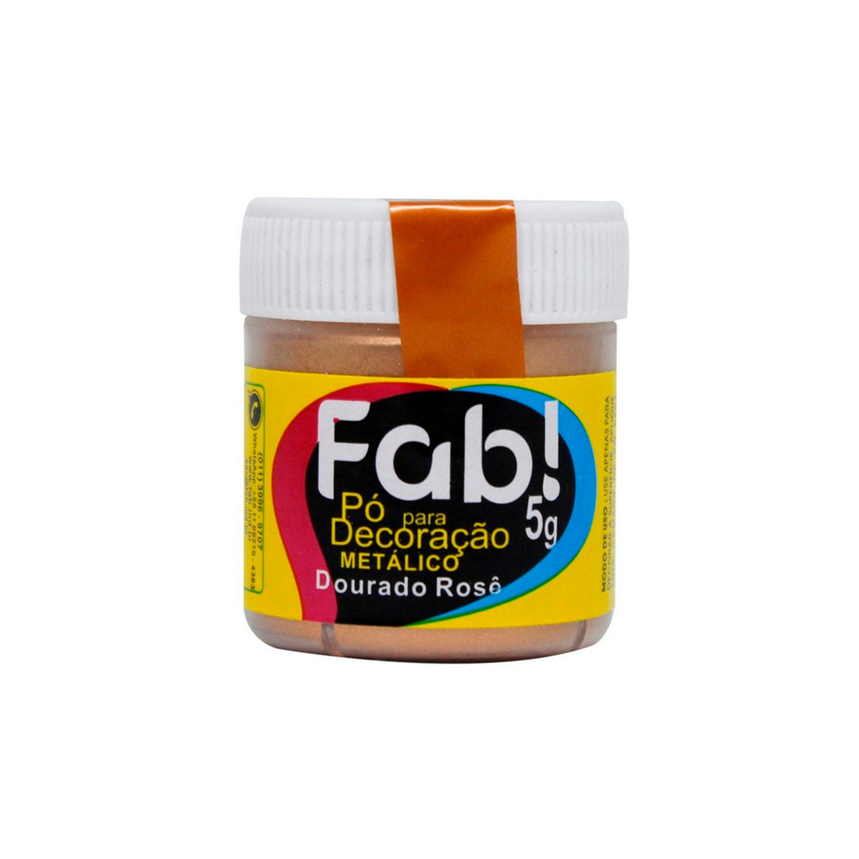 Pó Para Decoração Dourado Rosê 3g - Fab!