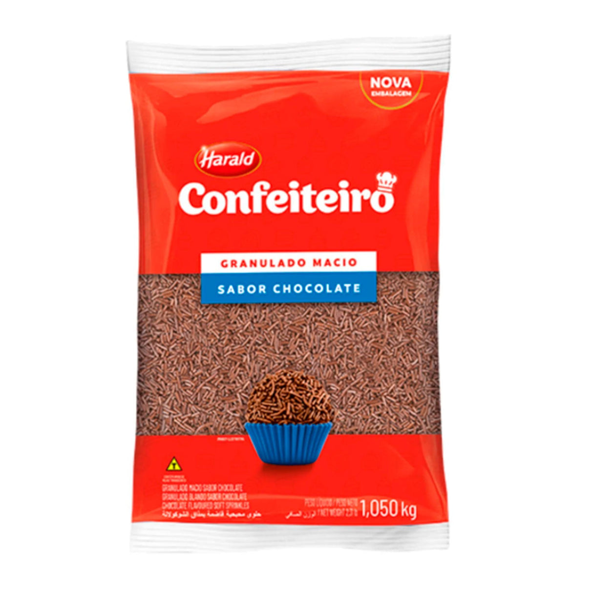 Granulado Confeiteiro Macio Escuro 1,05kg - Harald