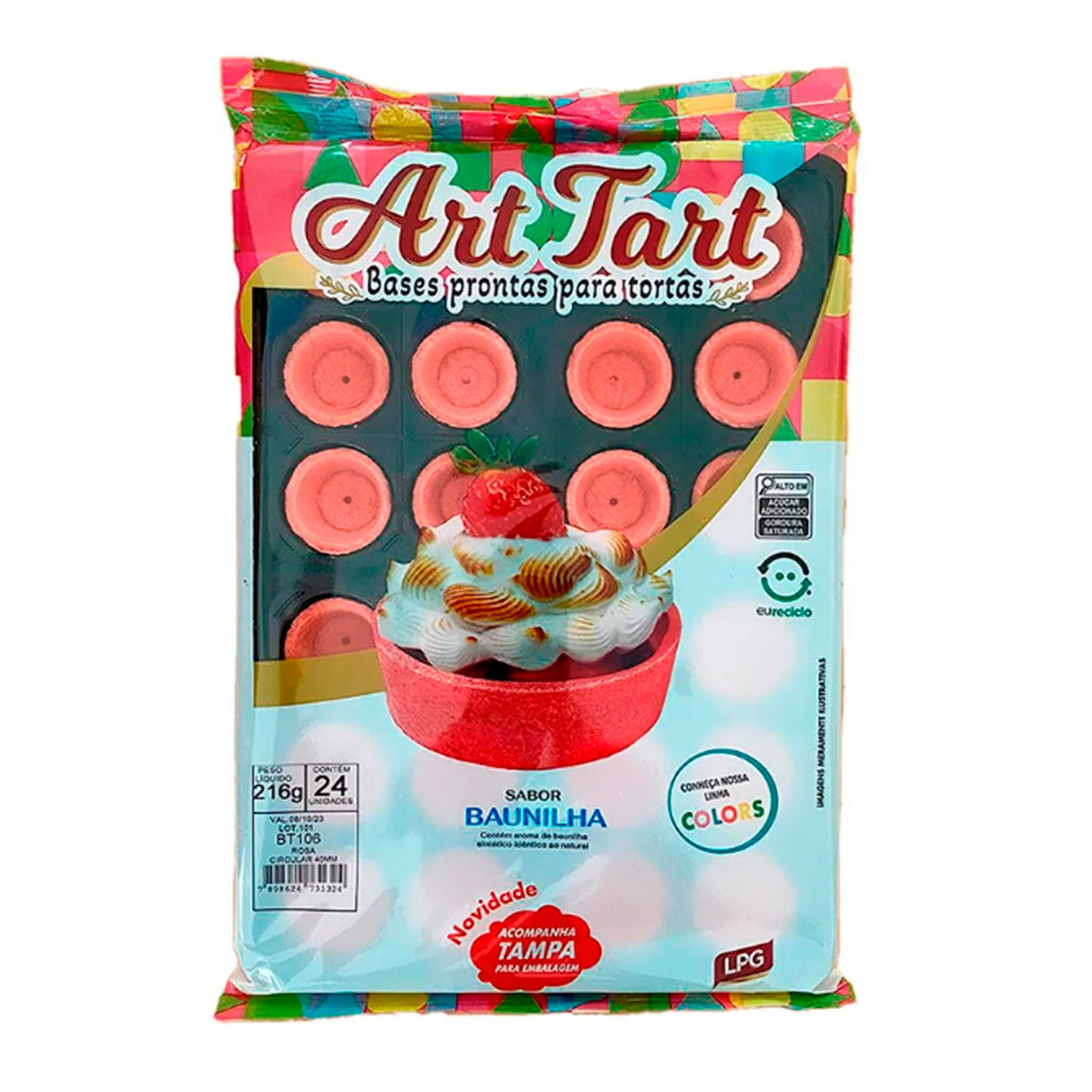 Base Para Torta Doce Rosa Circular (40Mm 24 Cavidades) - Art Tart