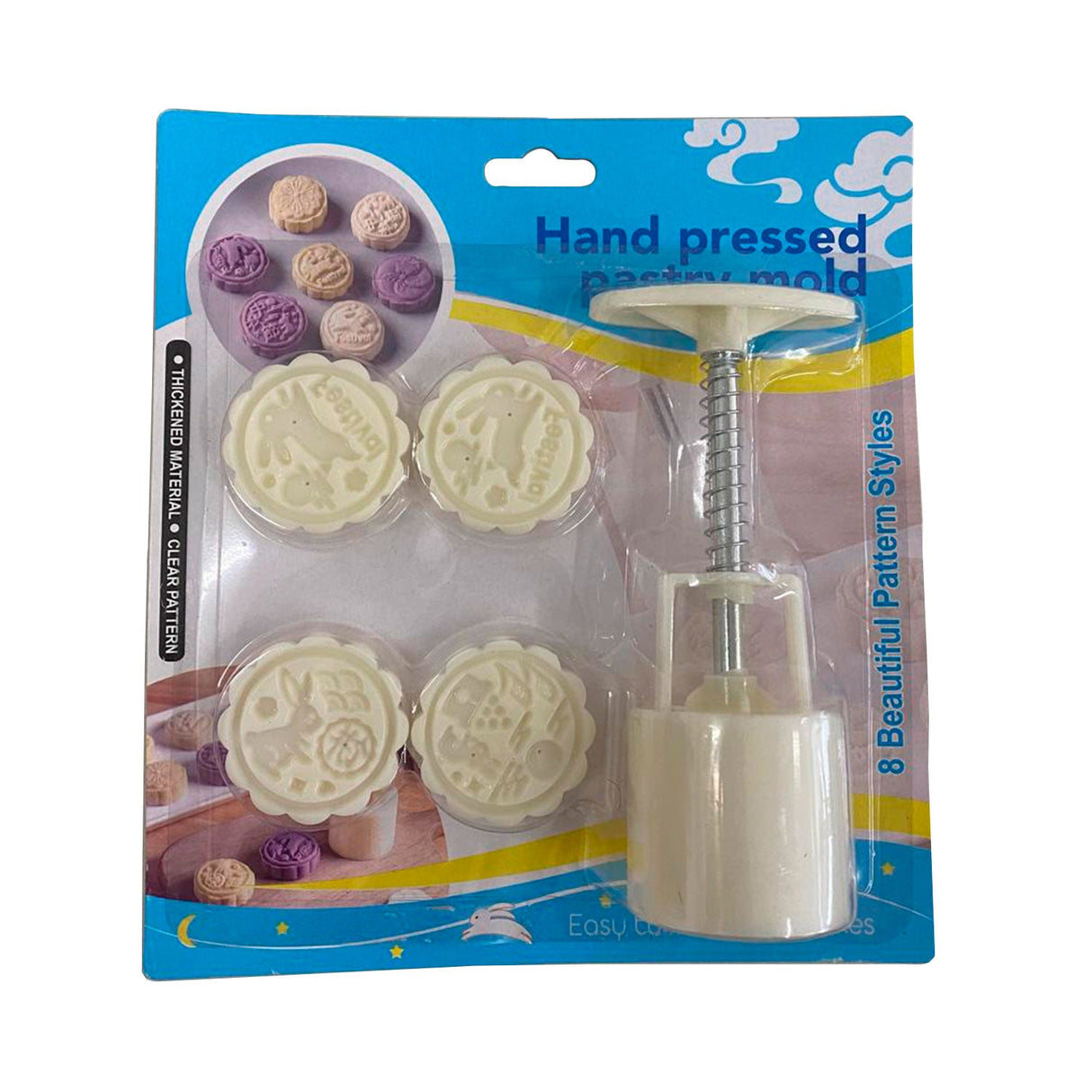 Injetor para Biscoito Plástico Branco 4pçs ( IIB-001 ) - Solrac