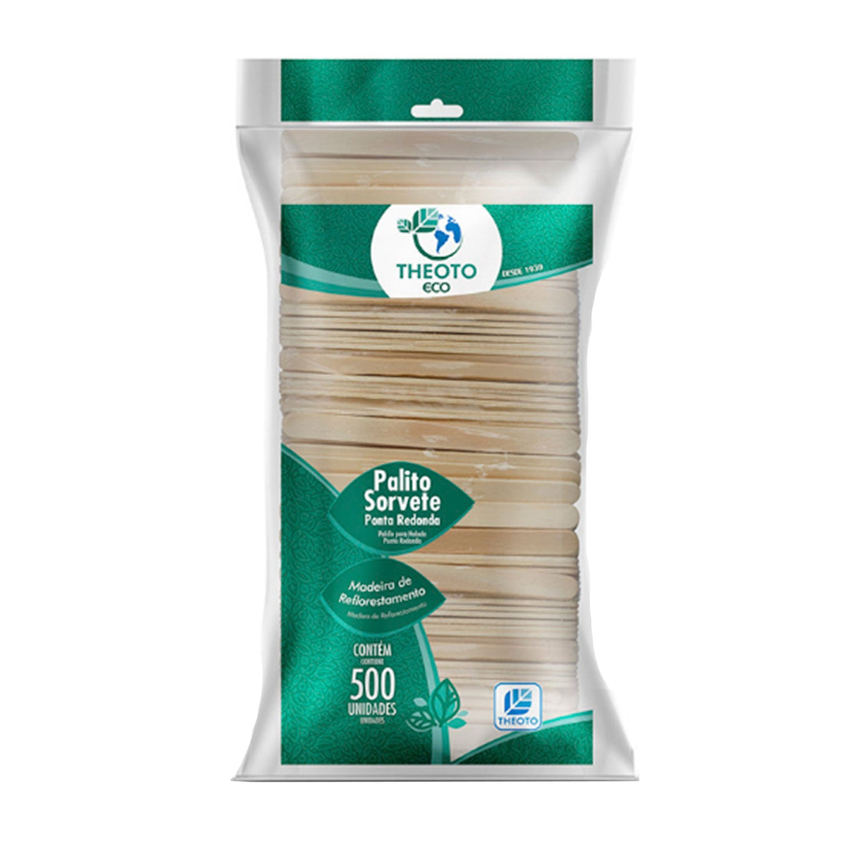 Palito Sorvete Ponta Redonda (500 un) - Theoto