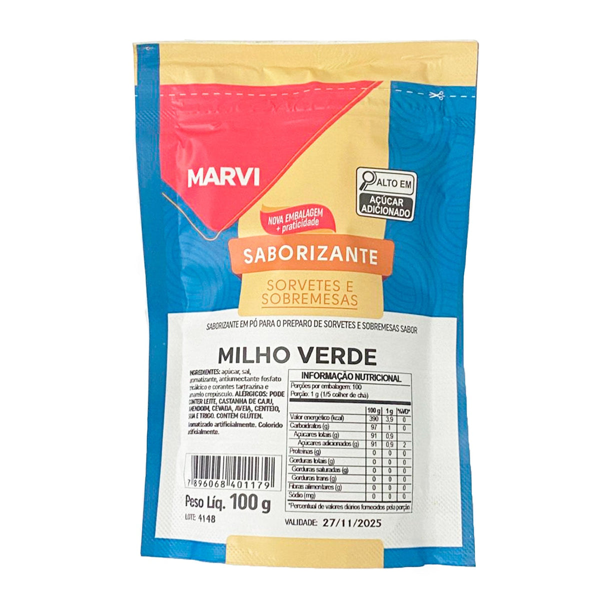 Pó Saborizante De Milho Verde 100g - Marvi