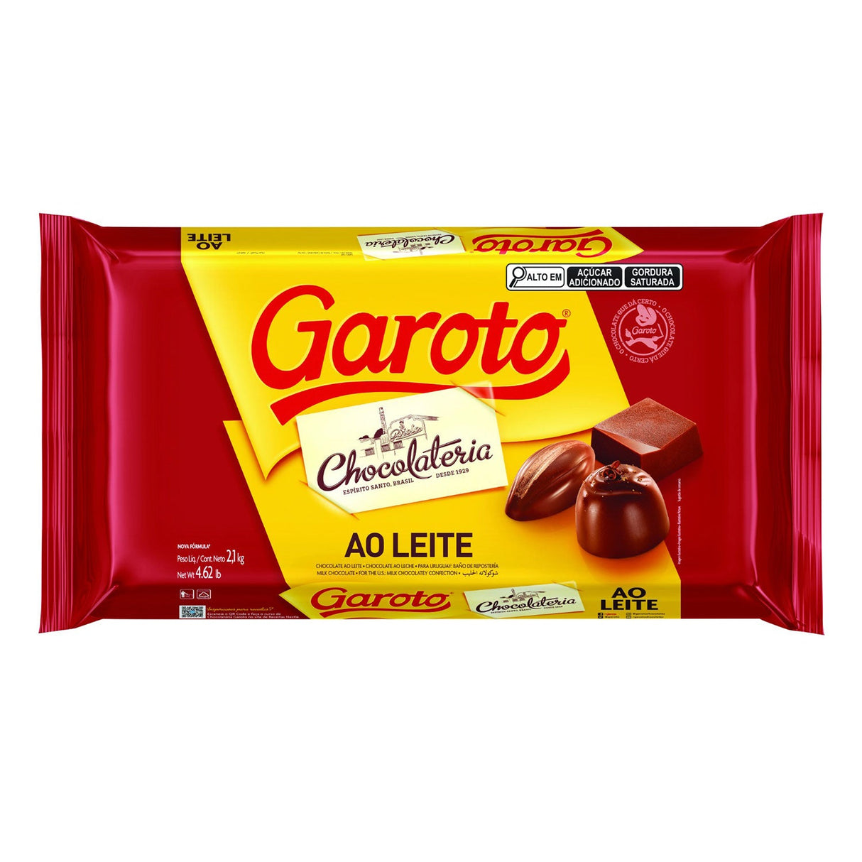 Chocolate Ao Leite em Barra 2,1kg - Garoto