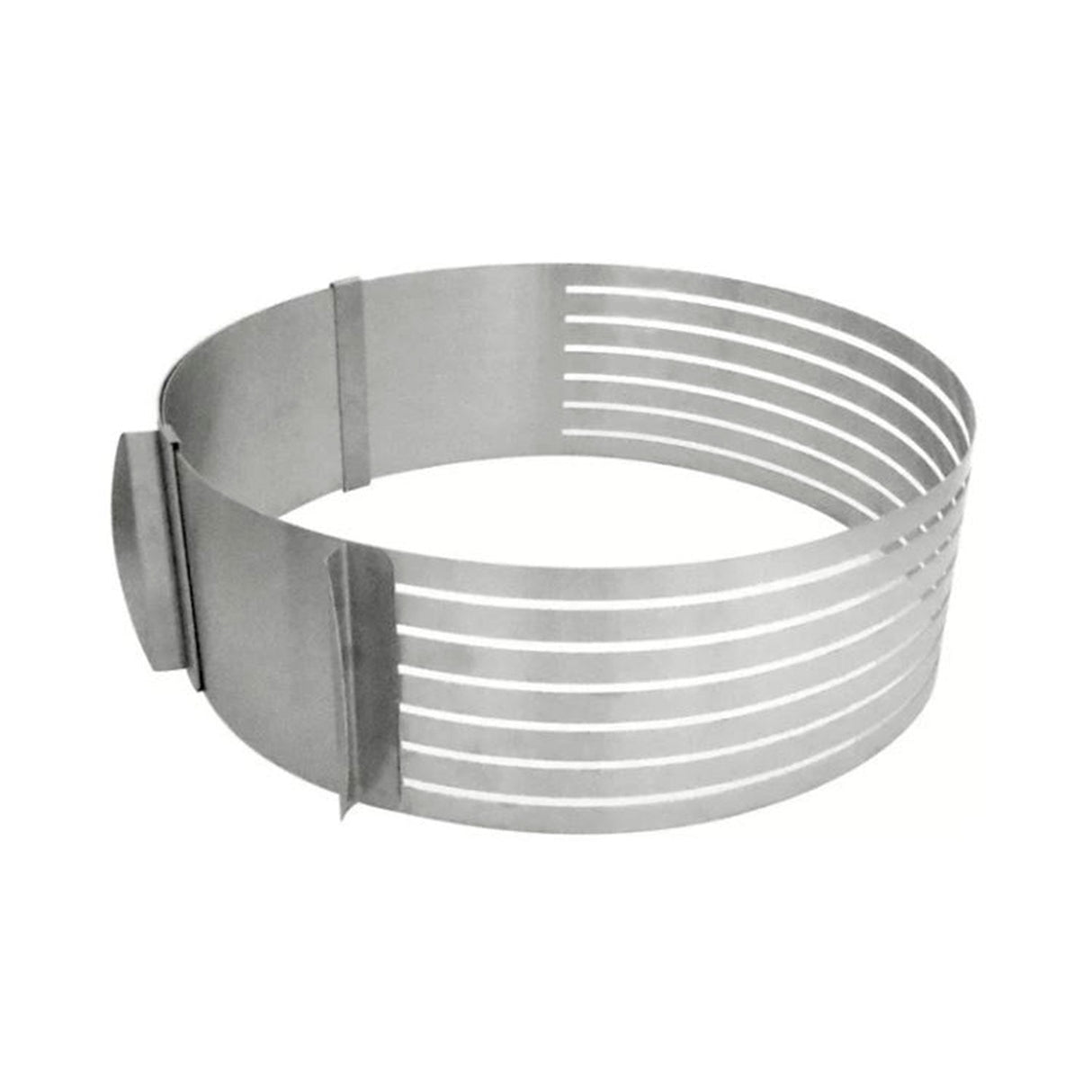 Aro Cortador de Camadas Ajustável Inox ( 23x30x8cm ) - Doupan