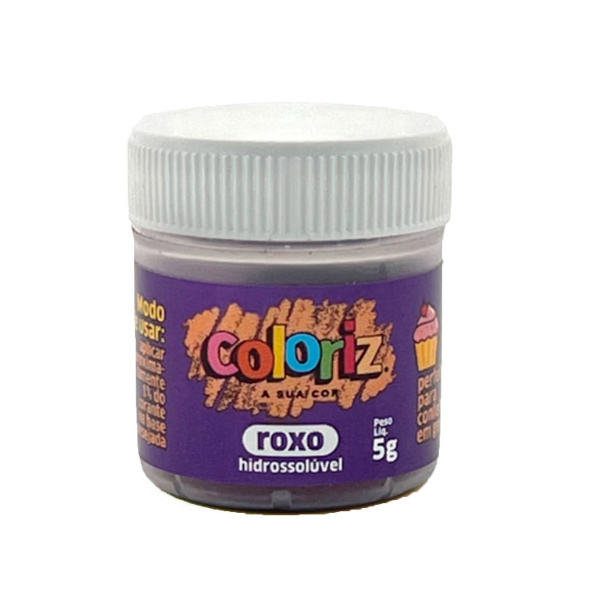 Corante Em Pó Hidrossolúvel Coloriz Roxo 5g - Gran Chef