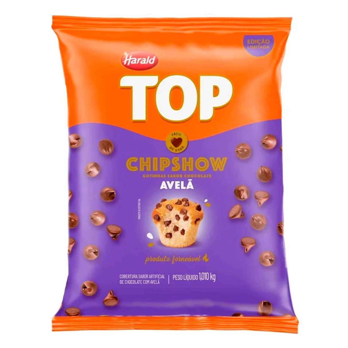 Gotas Forneáveis Sabor Chocolate Com Avelã Chipshow 1,05Kg Top - Harald