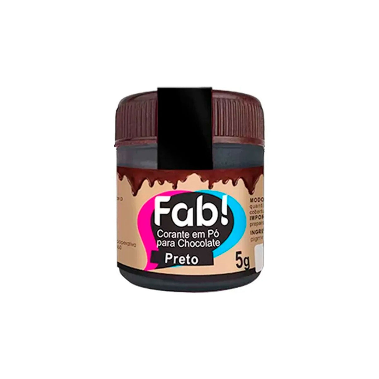 Corante Em Po P/Chocolate Preto 5g - Fab