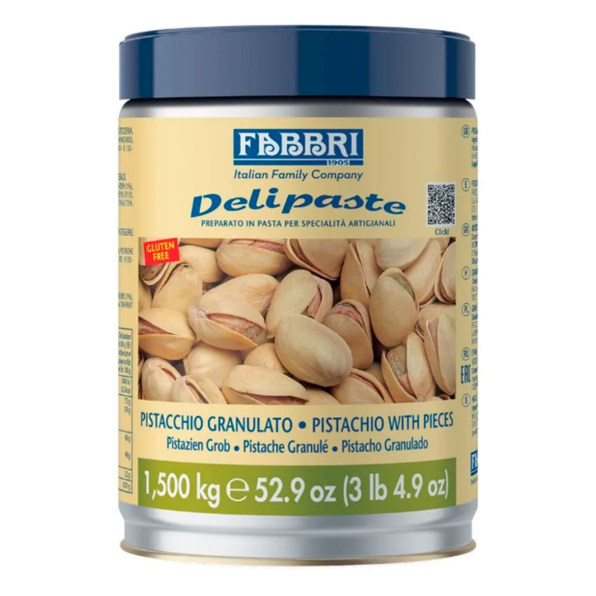 Pasta Delipaste Pistache Com Pedaços - 1,5Kg - Fabbri
