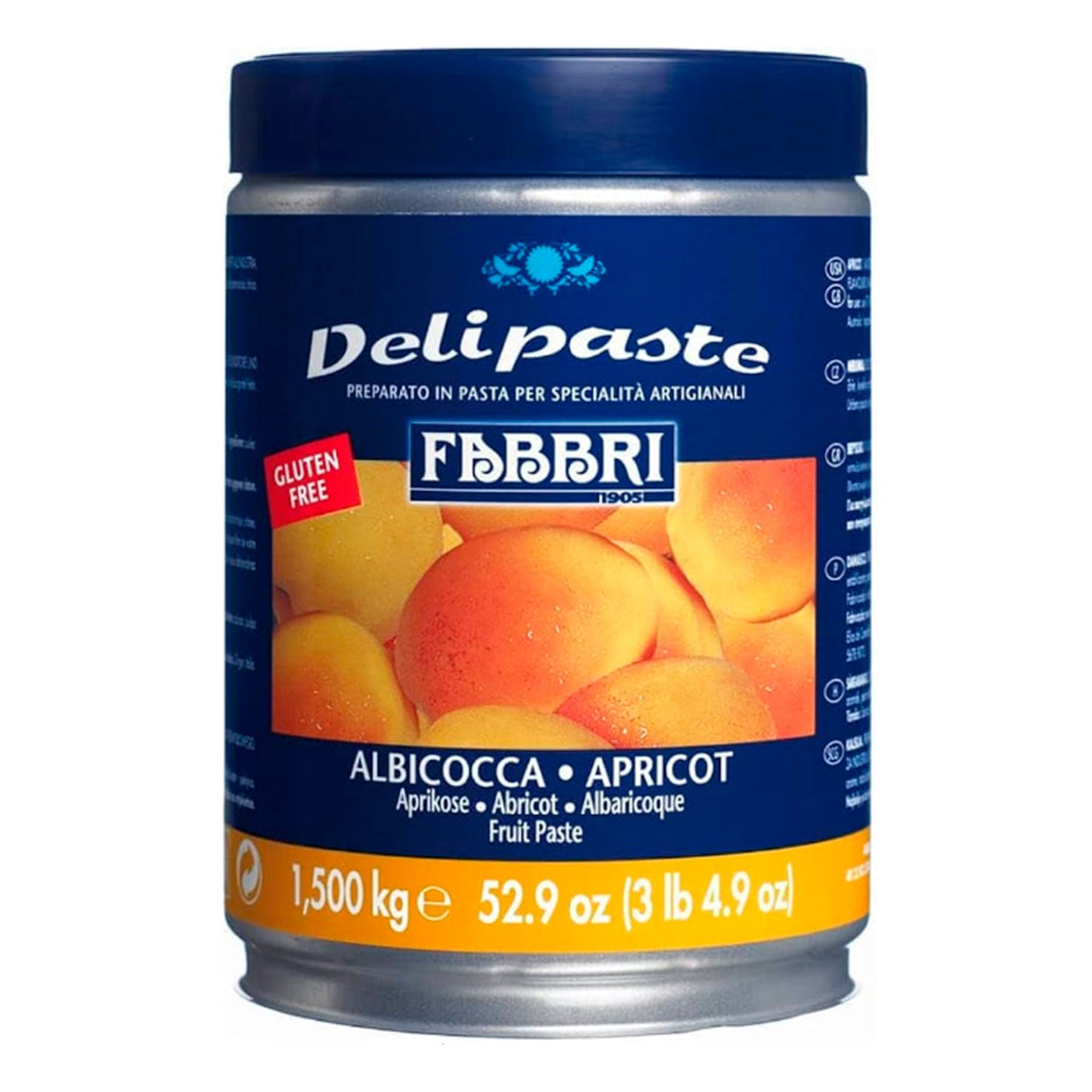 Pasta Delipaste Damasco - 1,5Kg - Fabbri