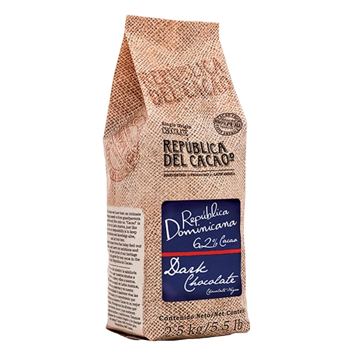 Chocolate Amargo Republica Dominicana 62% Cacau 2,5Kg - Republica Del Cacao