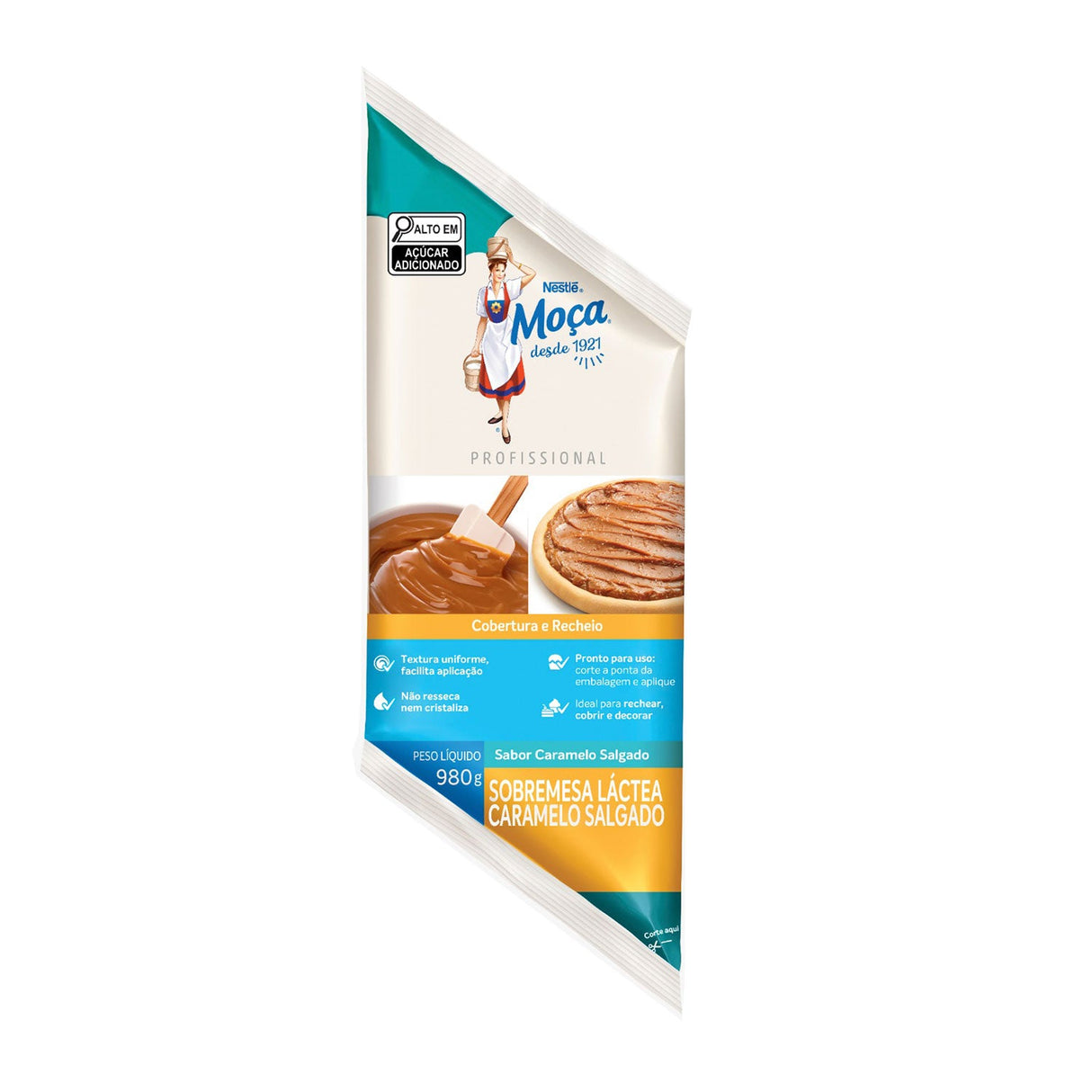 Recheio Caramelo Salgado Moça 980g - Nestlé