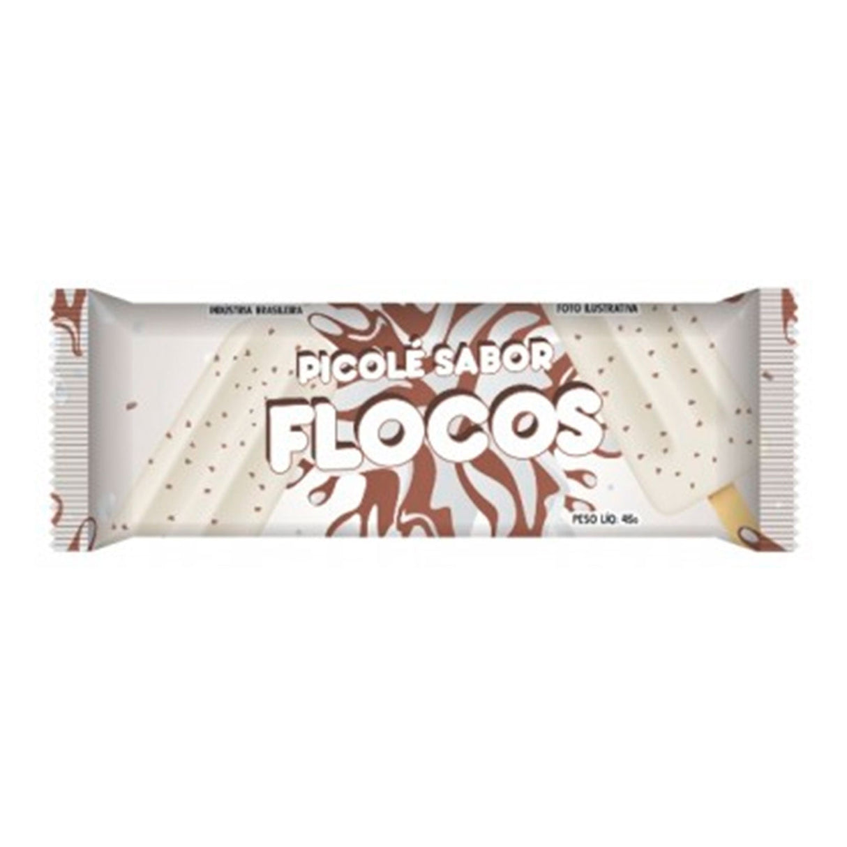 Embalagem Para Picolé - 7Cm X 19Cm - Flocos - 245 Unid - Riacho