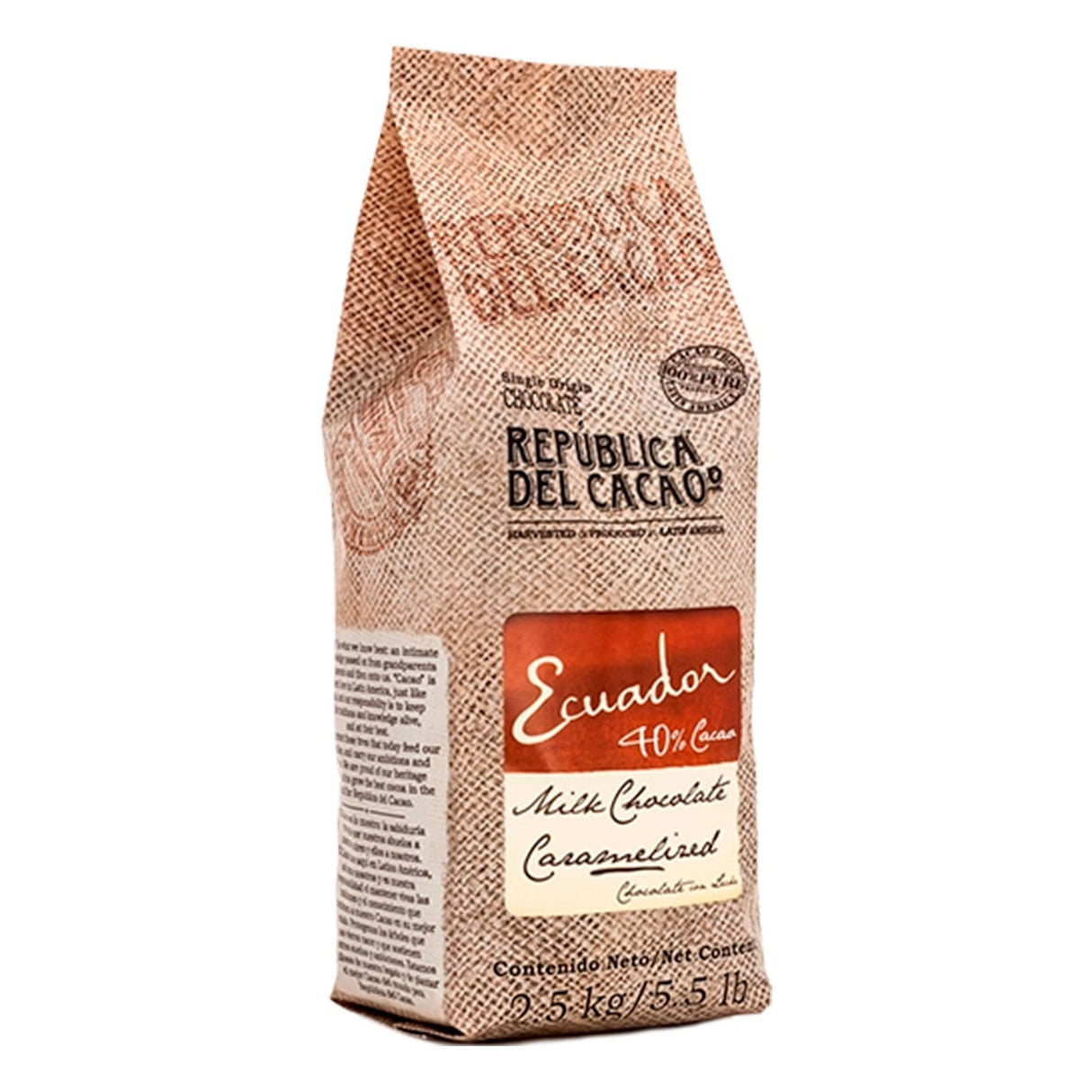 Chocolate em Moedas ao Leite Caramelizado 40% Cacau Ecuador 2,5Kg - Republica Del Cacao