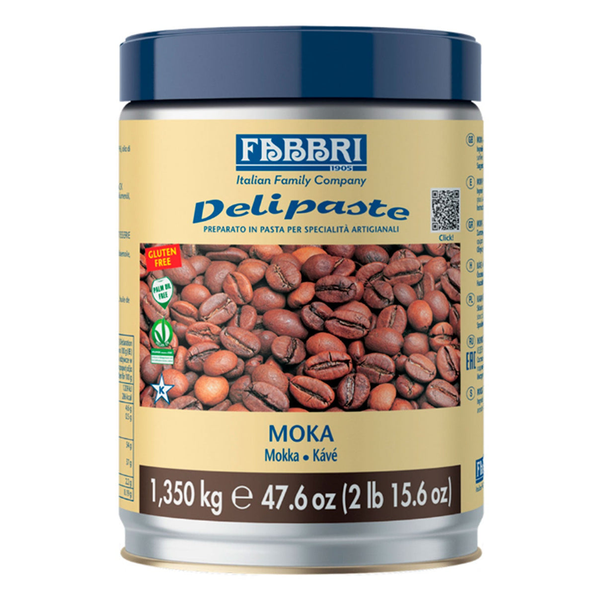 Pasta Delipaste Café Moka 1,35Kg - Fabbri