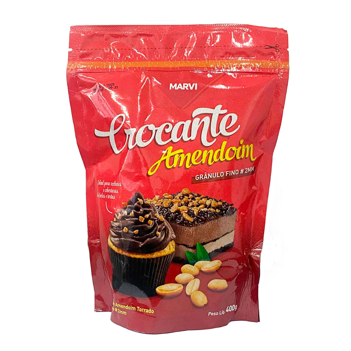 Crocante Amendoim Fino ( 2mm ) 400g - Marvi