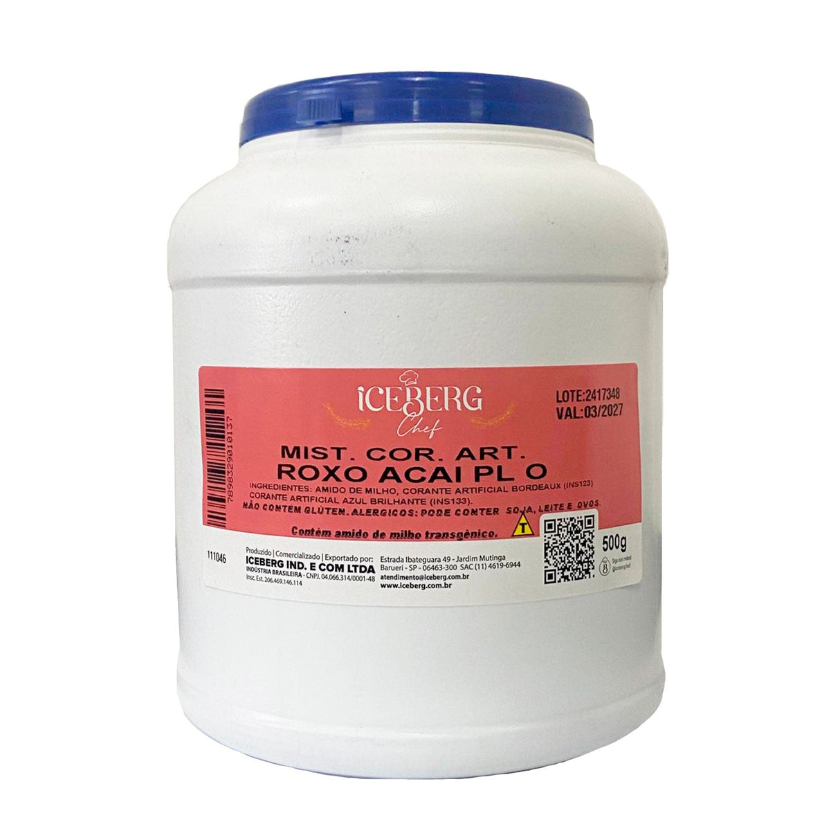 Corante Em Pó Roxo Açaí Pl 500g  - Iceberg Chef