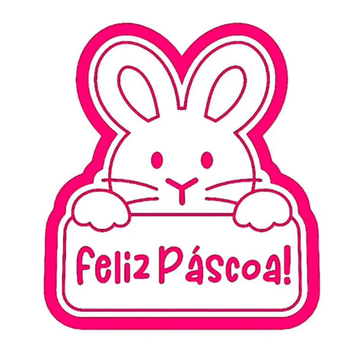 Kit Cortador e Carimbo Placa Coelho 3D ( 1057 ) - R.R.Cortadores