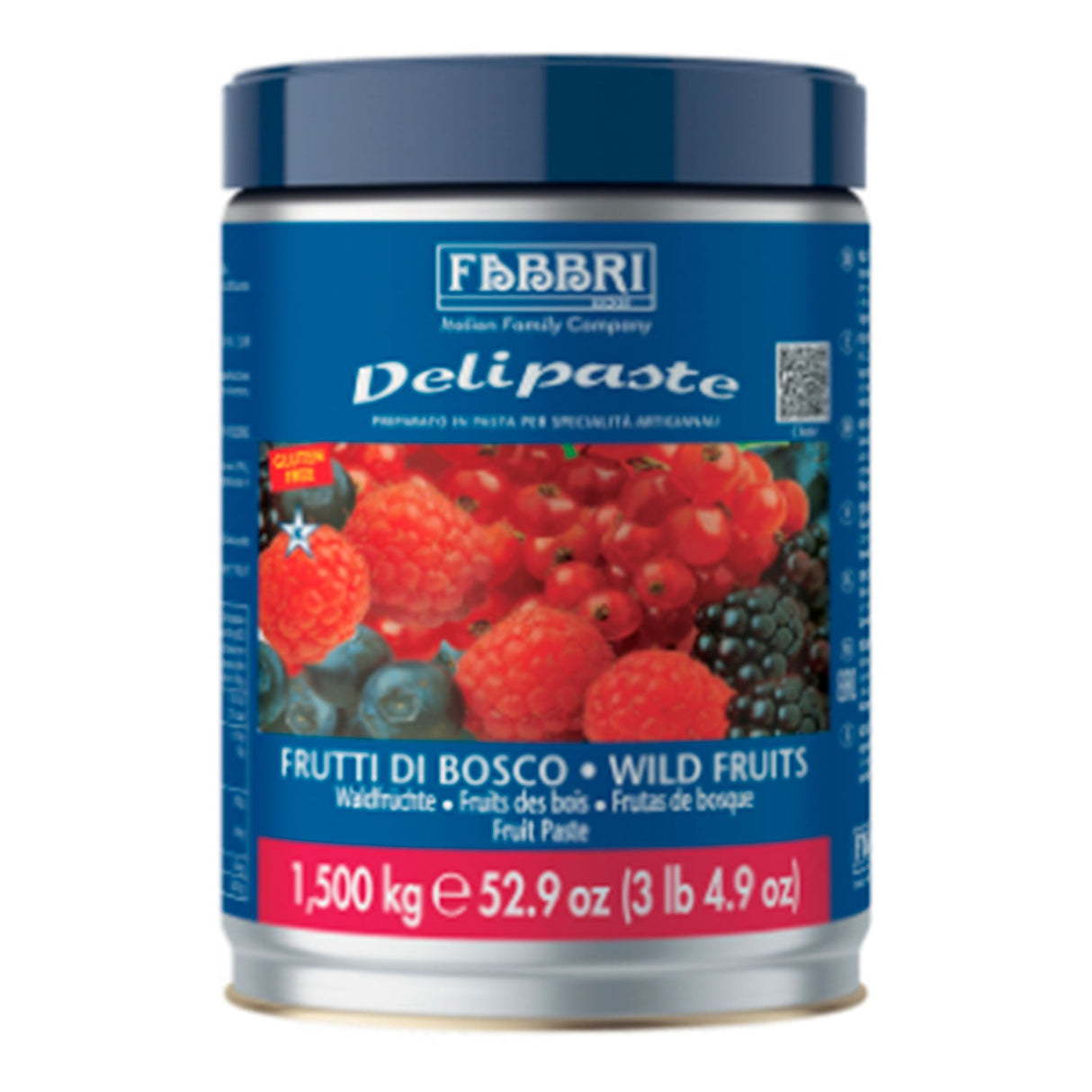 Pasta Delipaste Frutas Do Bosque Frutas Vermelhas 1,5Kg - Fabbri