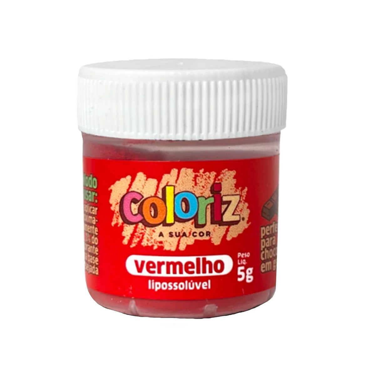 Corante Em Pó Lipossolúvel Coloriz Vermelho 5g - Gran Chef