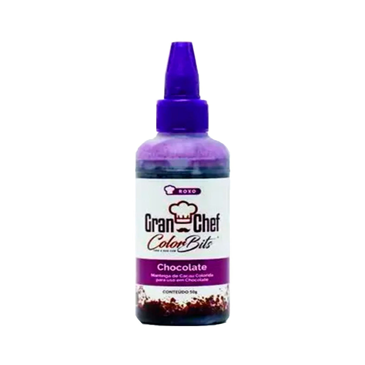 Color Bits Chocolate - Roxo - 50g - Gran Chef