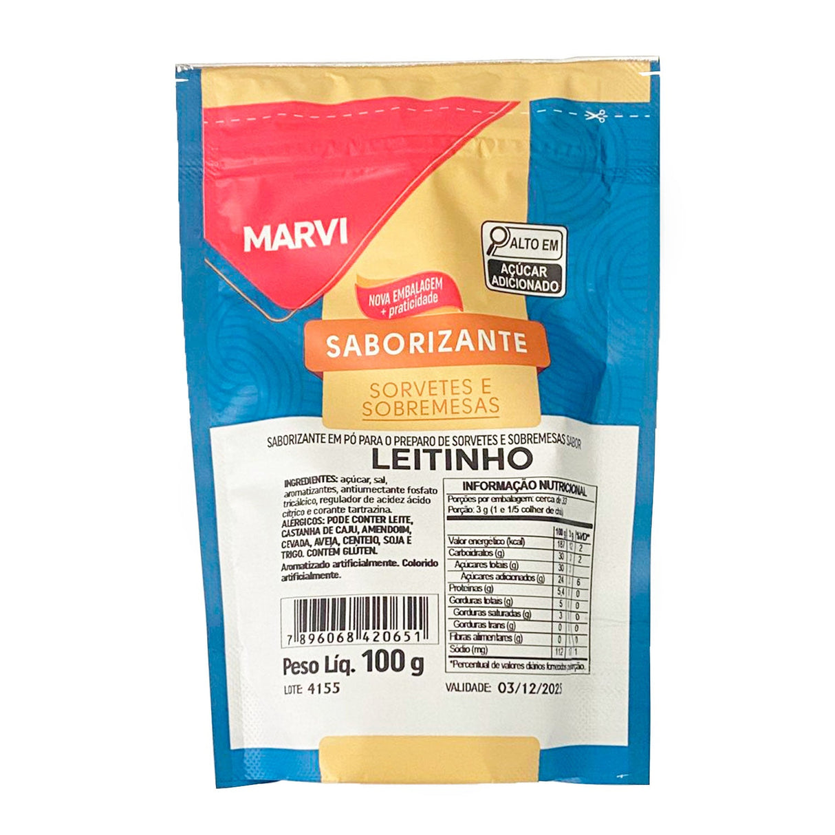 Pó Saborizante Leitinho 100g - Marvi