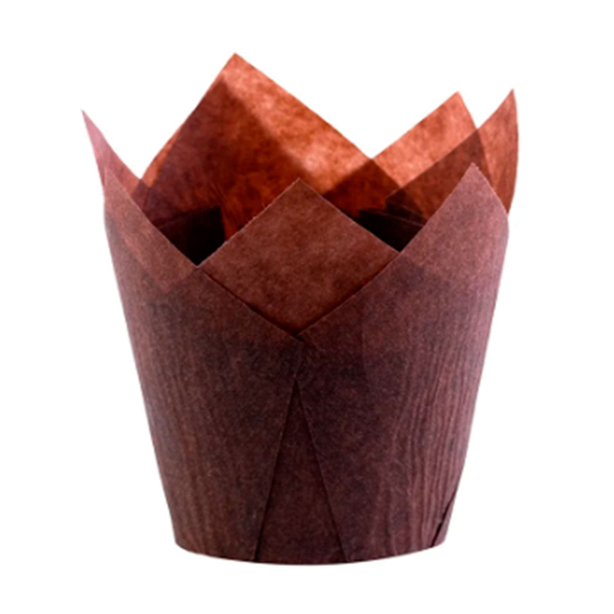 Forma Tulipa Marrom Lisa Forneável ( 5x5cm ) c/25un - Ultrafest