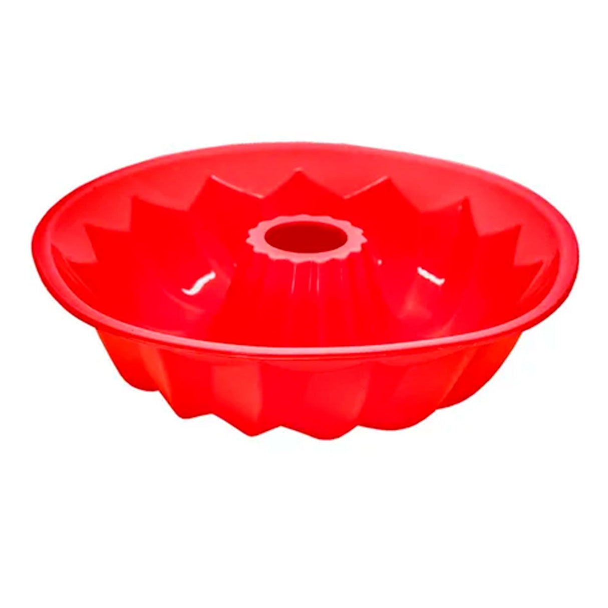 Forma de Silicone para Bolo com Furo Vermelho Mozcada - Oikos