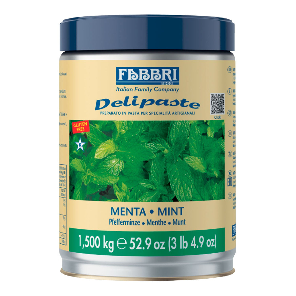 Pasta Delipaste Menta Mint 1,5Kg - Fabbri