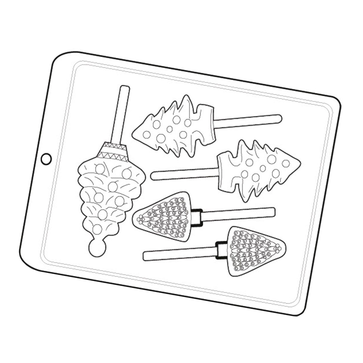 Forma Padrão Pirulito Arvore de Natal ( 647 ) - Crystal Forming