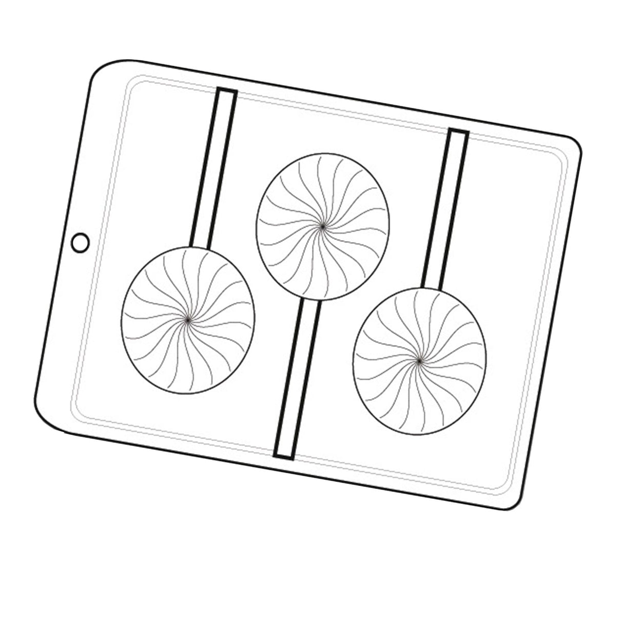 Forma Padrão Pirulito Redondo Decorado ( 3461 ) - Crystal Forming