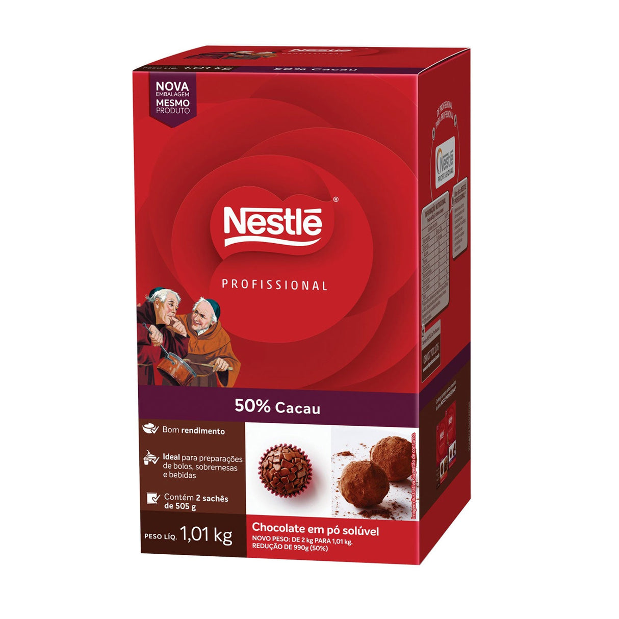 Chocolate em Pó Solúvel 50% Cacau Dois Frades 1,01Kg - Nestlé