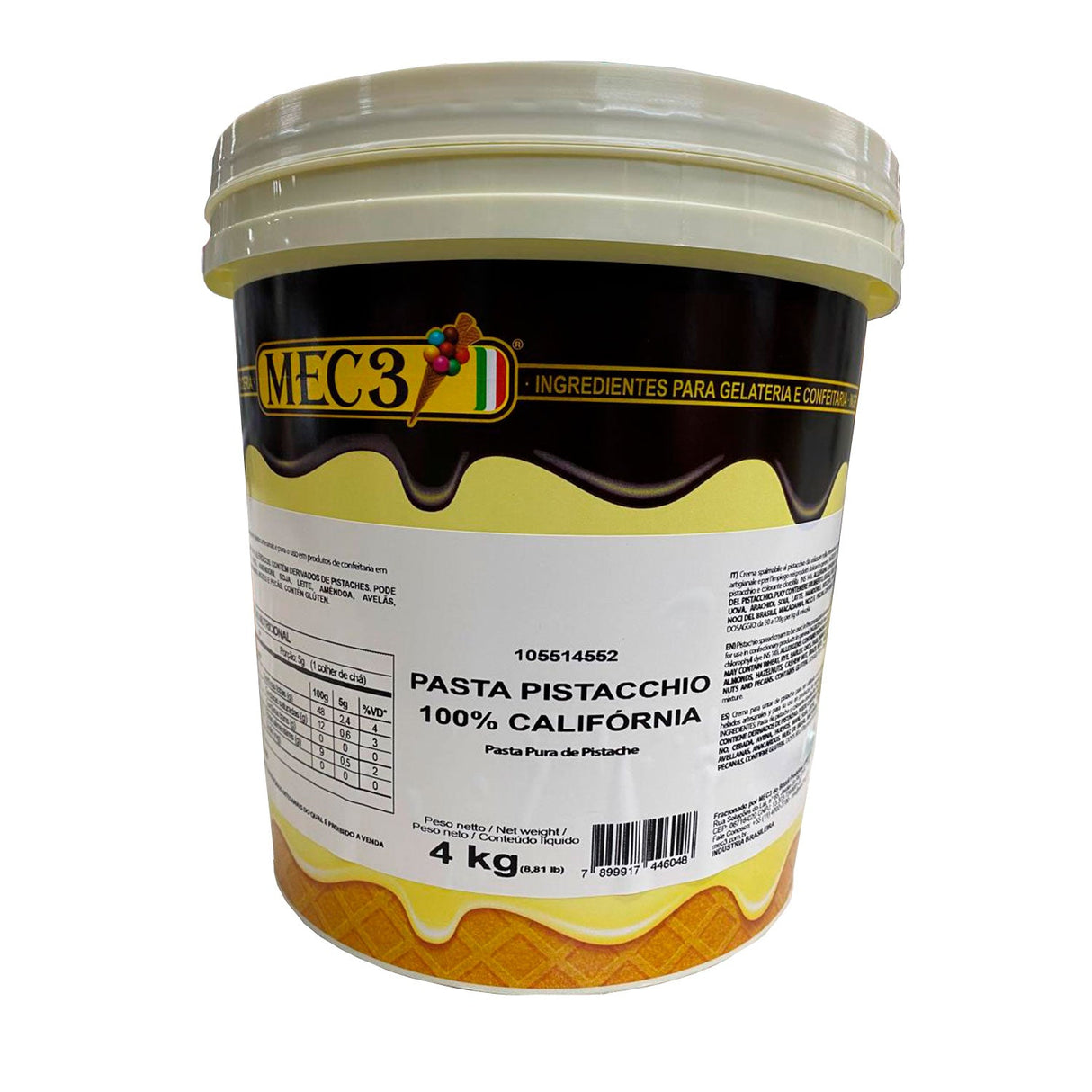 Pasta Saborizante Pistache Califórnia  4Kg - Mec3