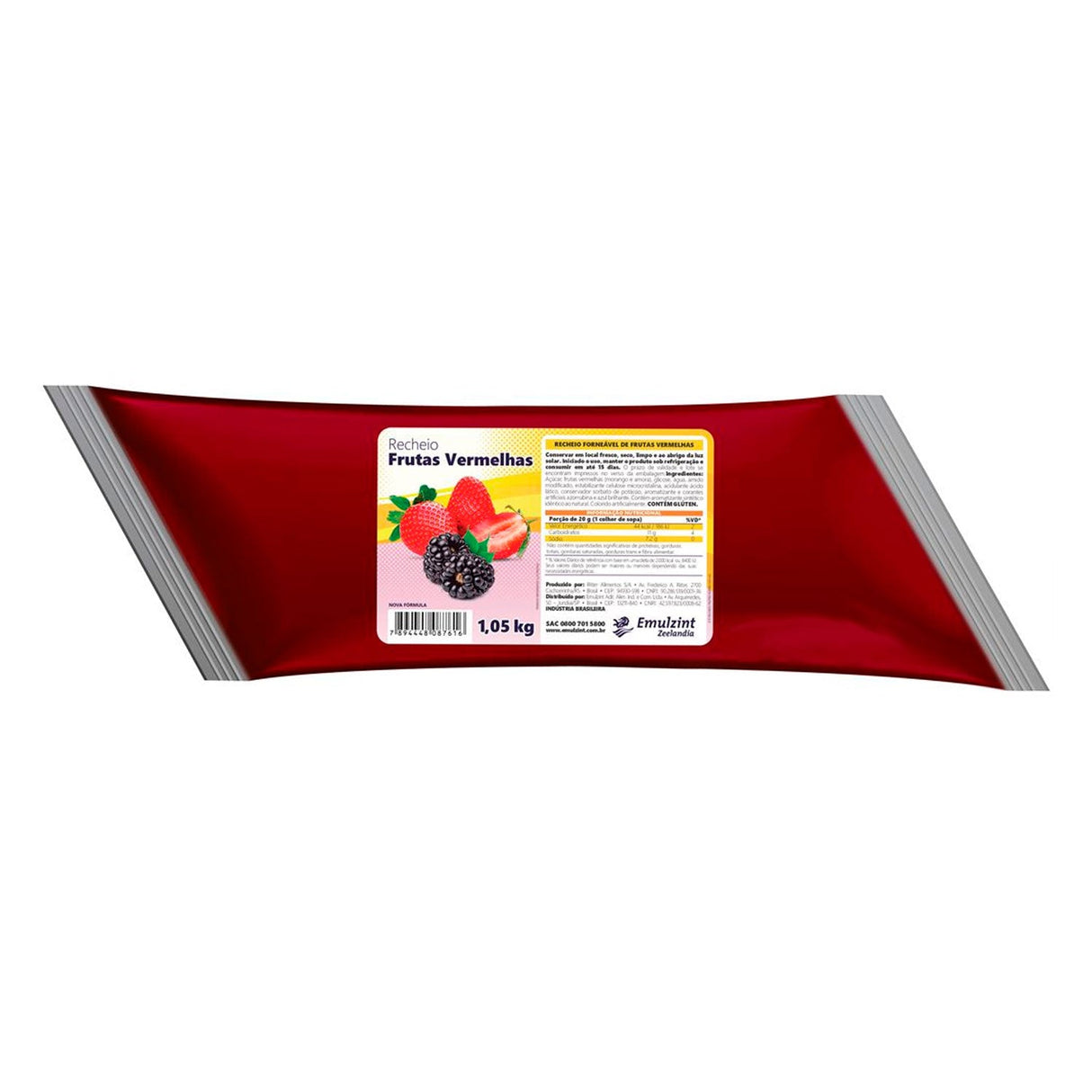 Recheio De Frutas Vermelhas Forneável 1,05kg - Emulzint