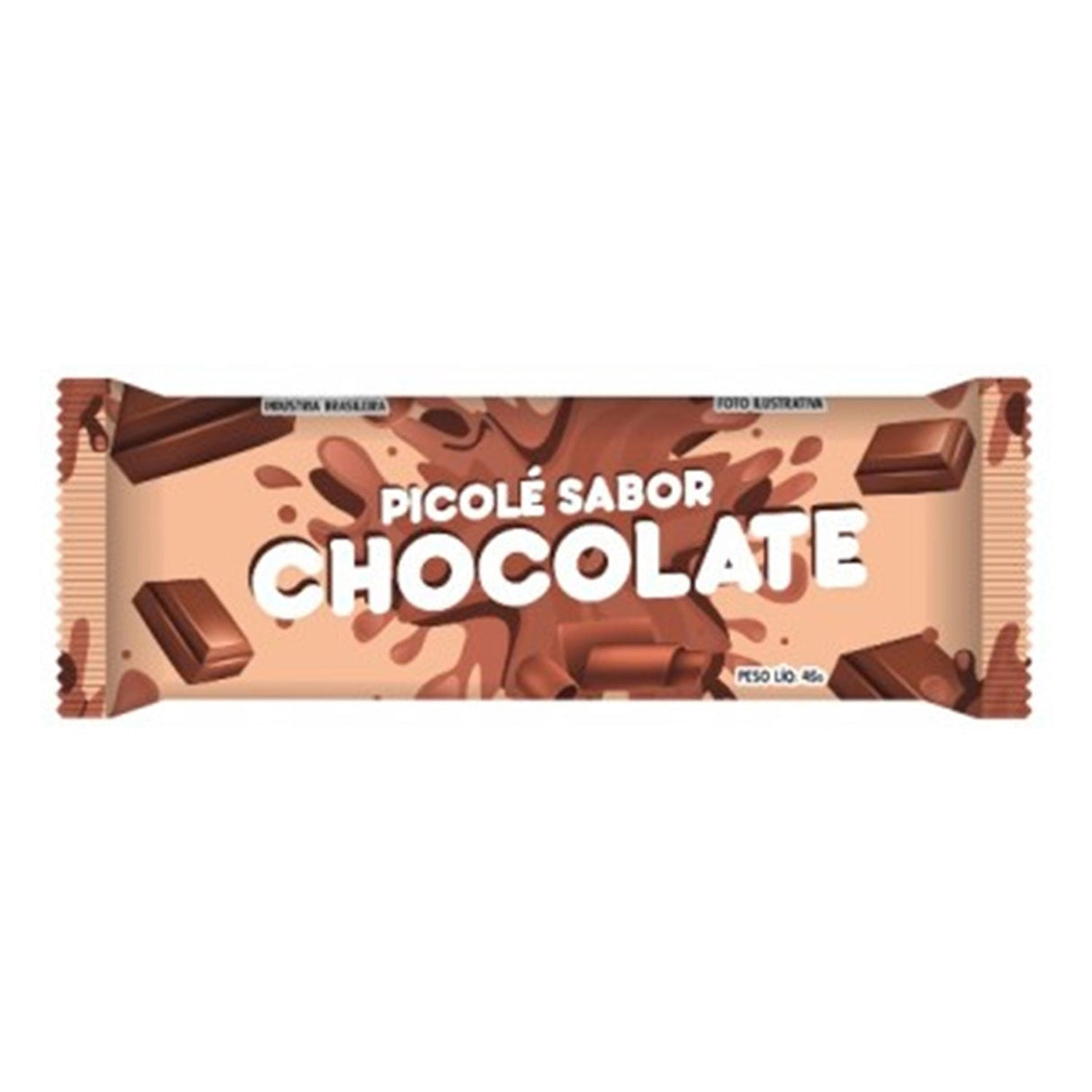 Embalagem Para Picolé - 7Cm X 19Cm - Chocolate - 245 Unid - Riacho