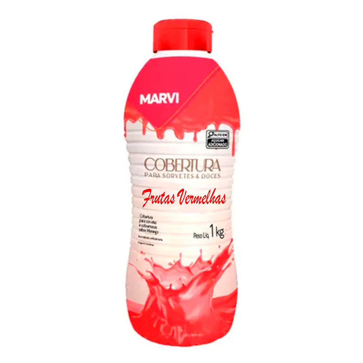 Cobertura Para Sorvete e Doces Frutas Vermelhas 1kg - Marvi