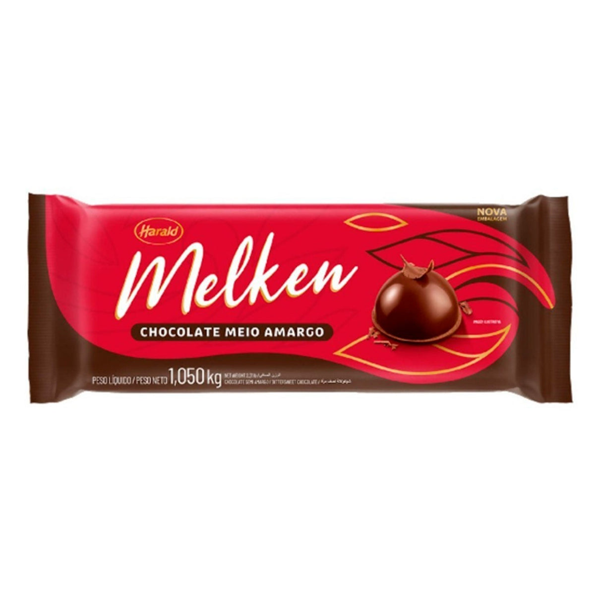 Chocolate em Barra Meio Amargo 1,050Kg - Melken