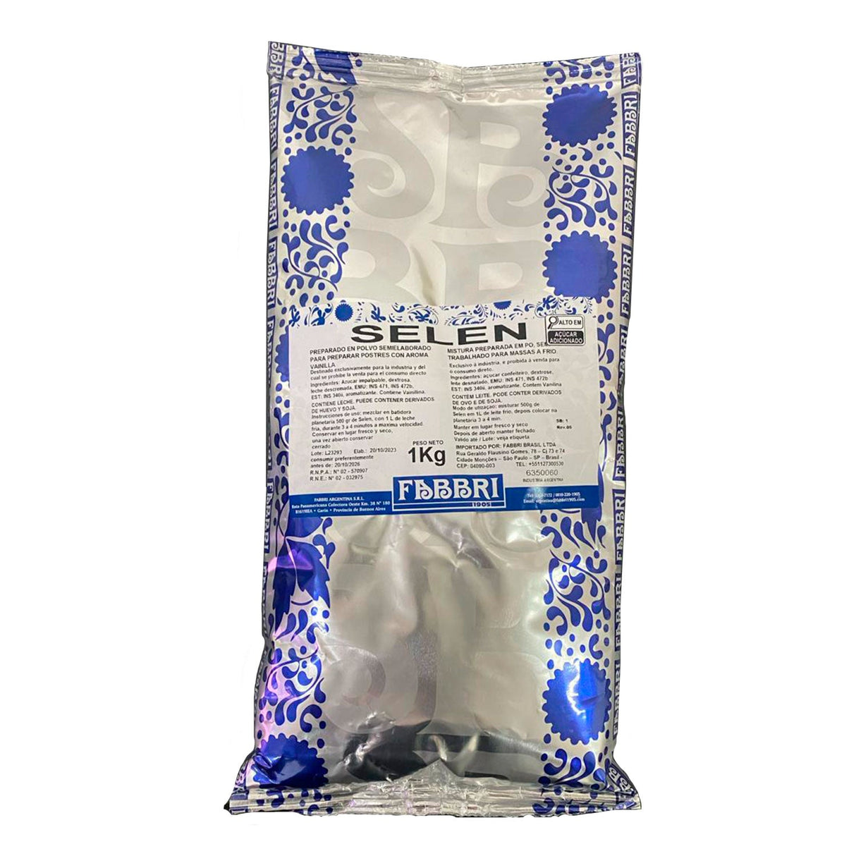 Base Para Sobremesas Geladas Selen 1kg - Fabbri