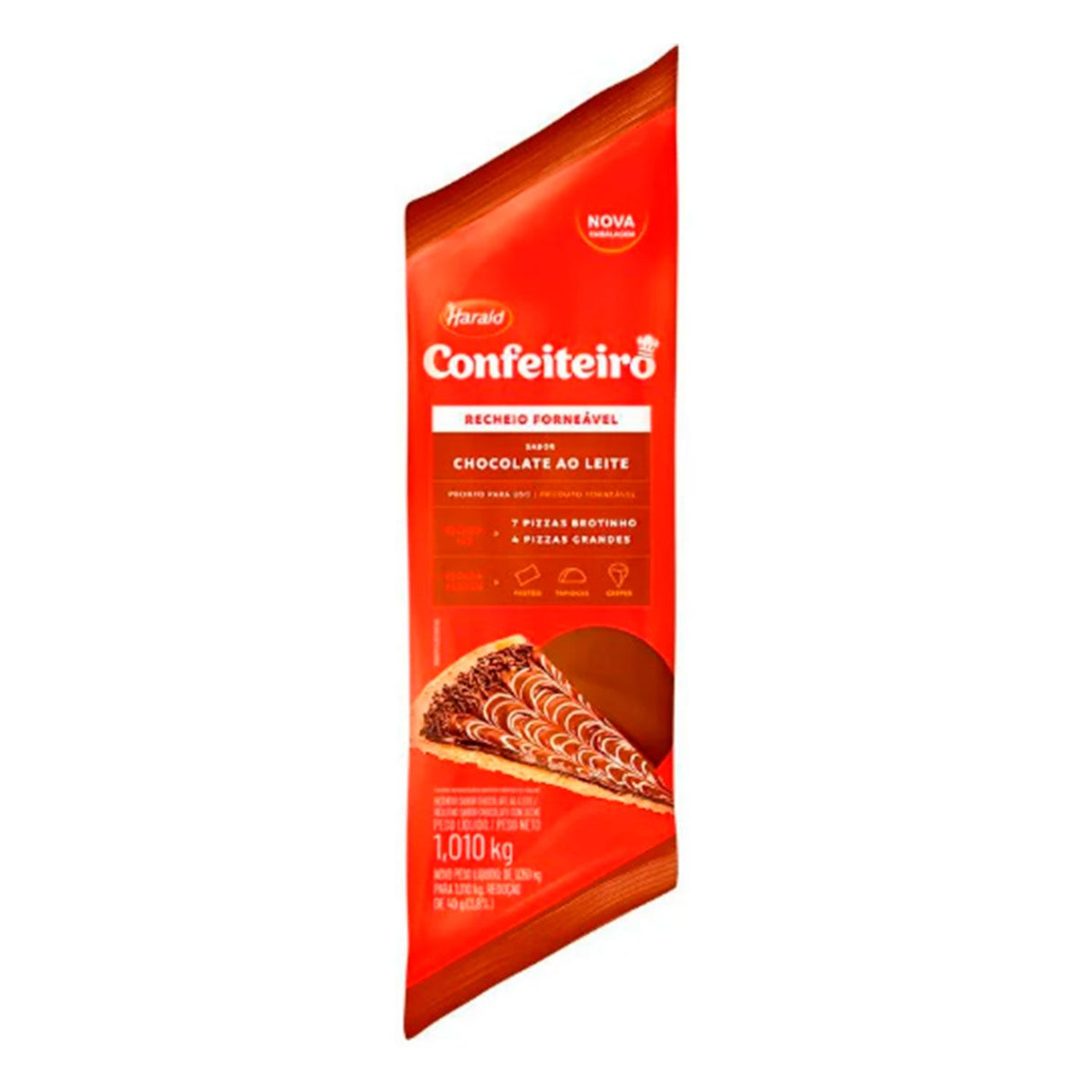 Recheio Forneável Confeiteiro sabor Chocolate Ao Leite 1,01Kg - Harald