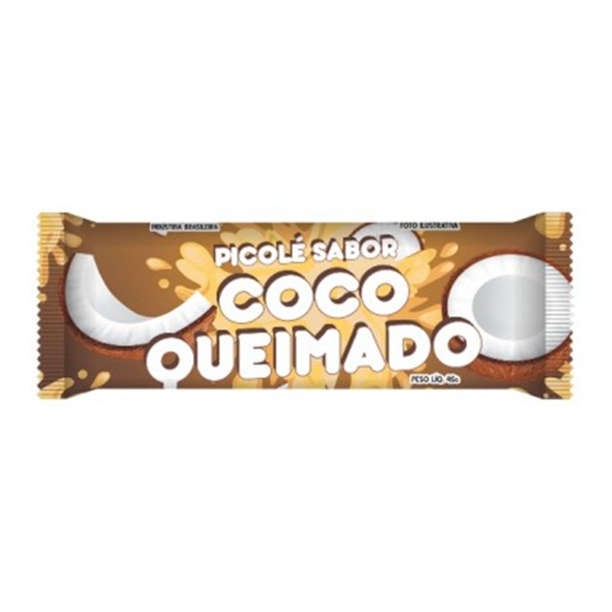 Embalagem Para Picolé - 7Cm X 19Cm - Coco Queimado - 245 Unid - Riacho