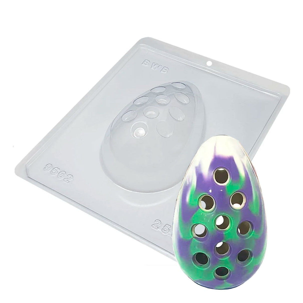 Forma Ovo Vazado Bolinha 250g ( Cód.9562 ) - Bwb