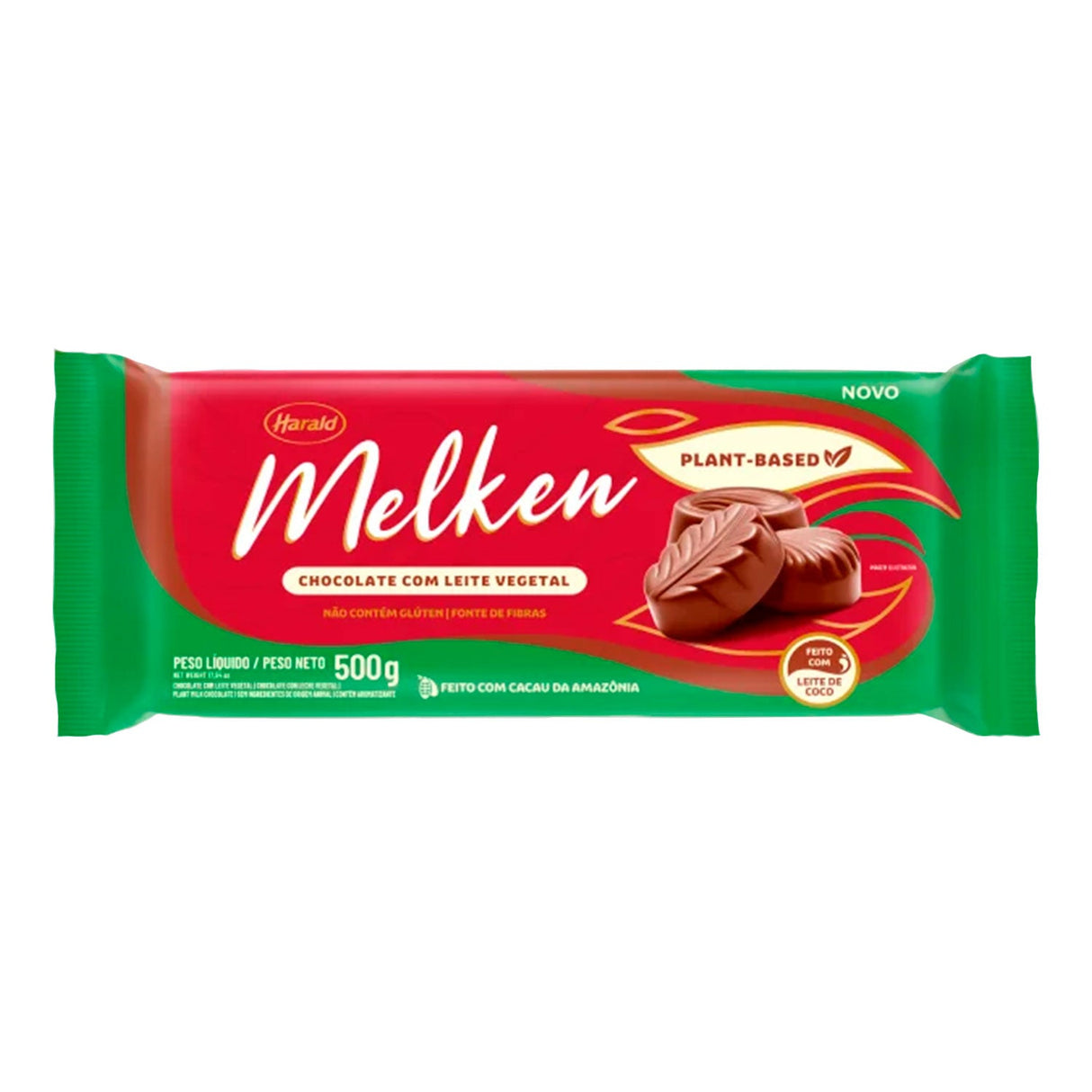Chocolate em Barra com Leite Vegetal Plant Based 500g - Melken