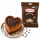 Confeito Figura Coração - Sabor Chocolate - 120g - Mavalério