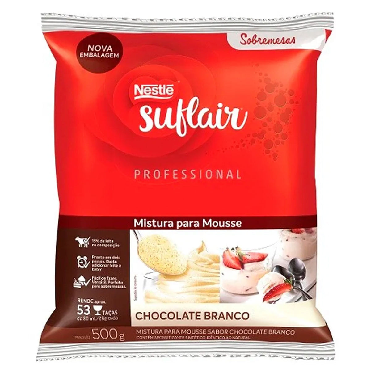 Mistura para Mousse Suflair Branco 500g - Nestlé