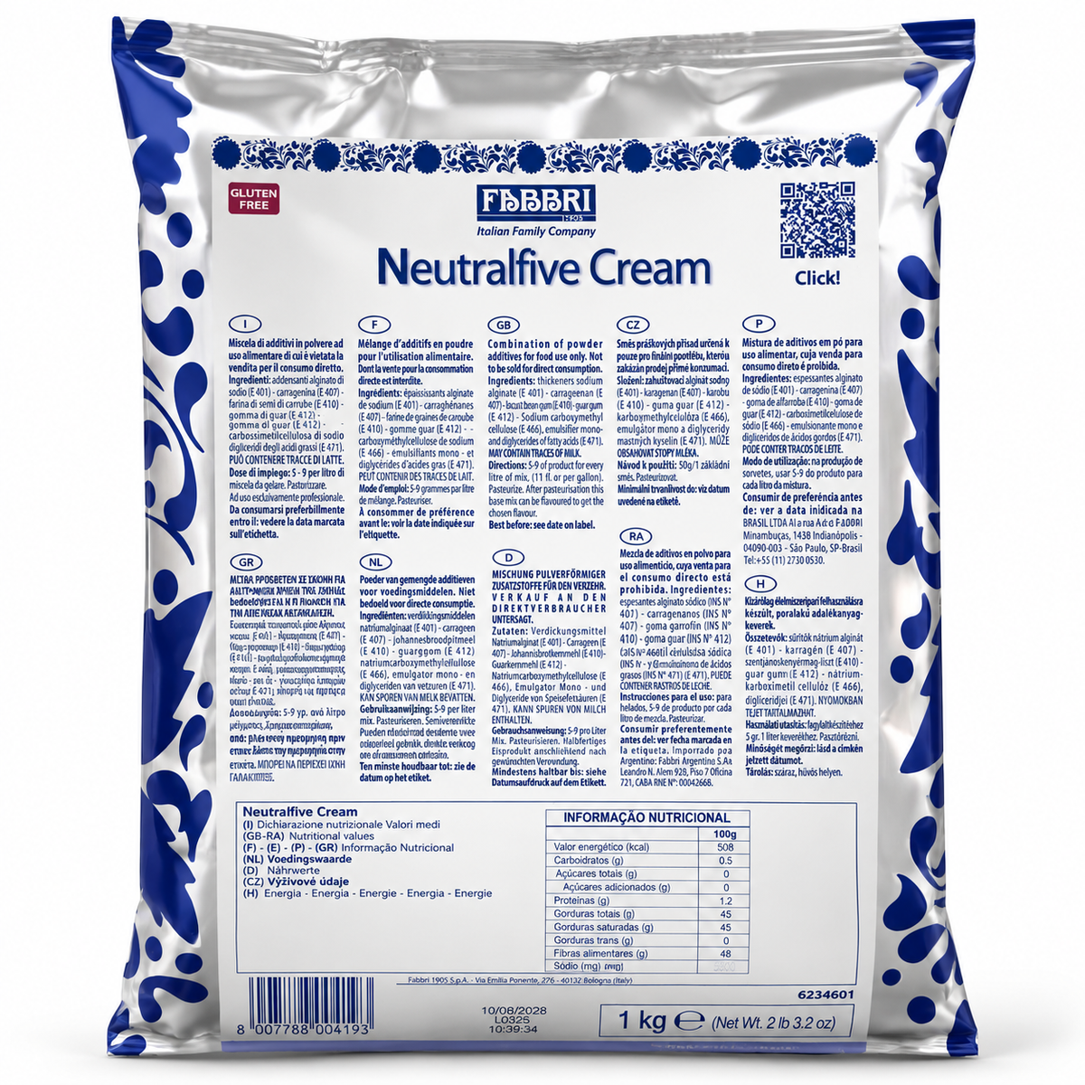 Estabilizante Neutro Five Cream a Quente - 1kg - Fabbri