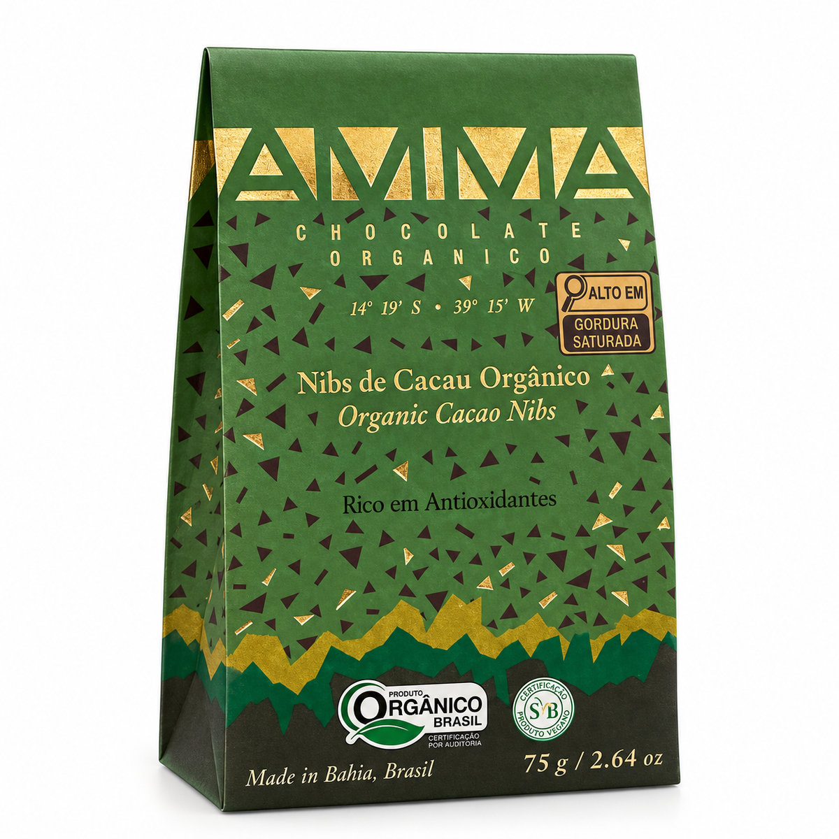 Nibs de Chocolate Orgânico - 75g - Amma