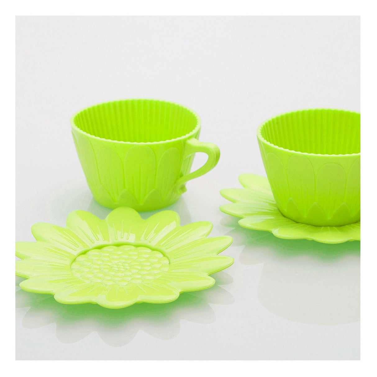 Forma de Silicone Xícara para Mini Bolo Frt181 - Verde - Pavoni Italia