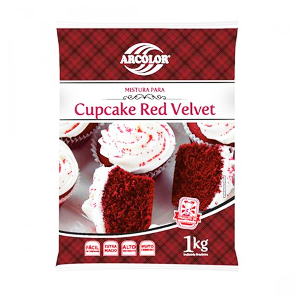 Mistura Para Cupcake Red Velvet - 1Kg - Arcolor