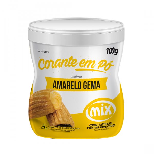 Corante Em Pó - Amarelo Gema - 100G - Mix