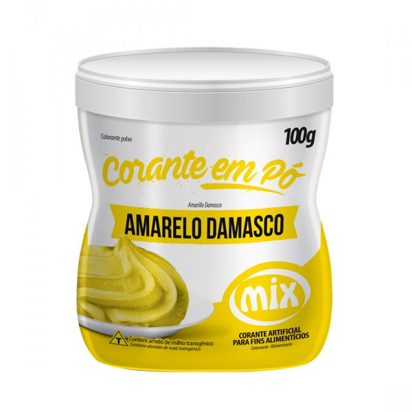 Corante Em Pó - Amarelo Damasco - 100G - Mix