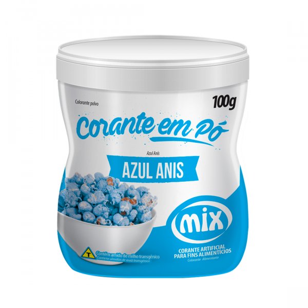 Corante Em Pó - Azul Anis - 100G - Mix